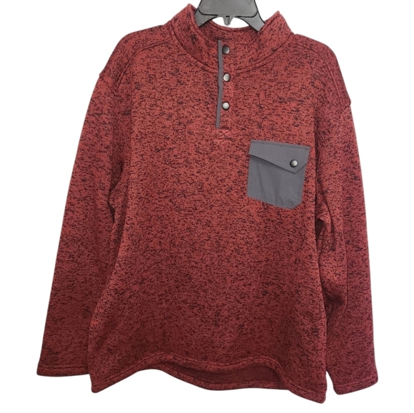 Roundtree & Yorke Other - Outdoor by Roundtree & York Men's Knit Pullover Sweater Red/Black Size XL